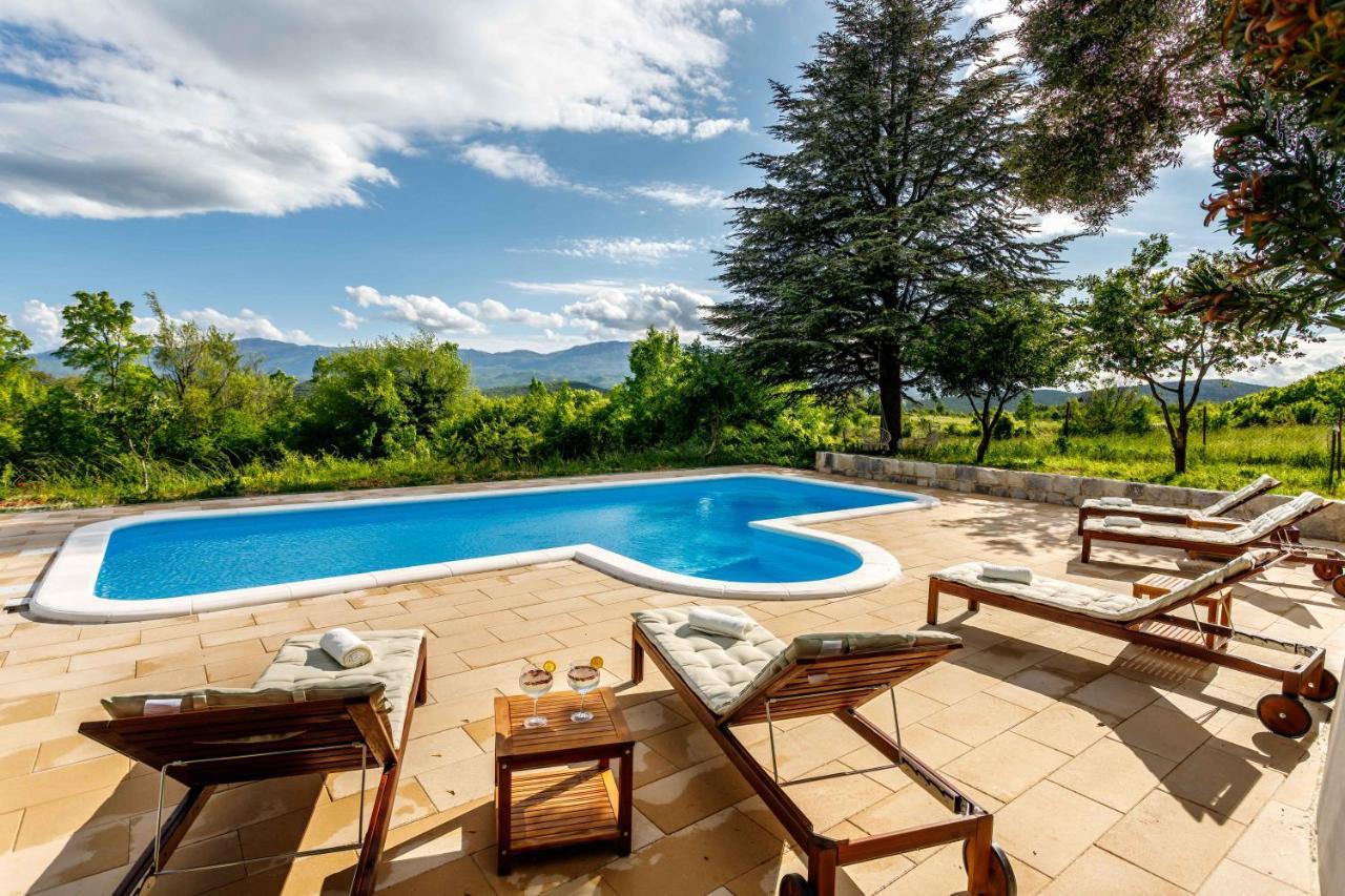 הוילה Casa Di Oliva-House With Heated Pool & Jacuzzi In Trilj, Croatia מראה חיצוני תמונה